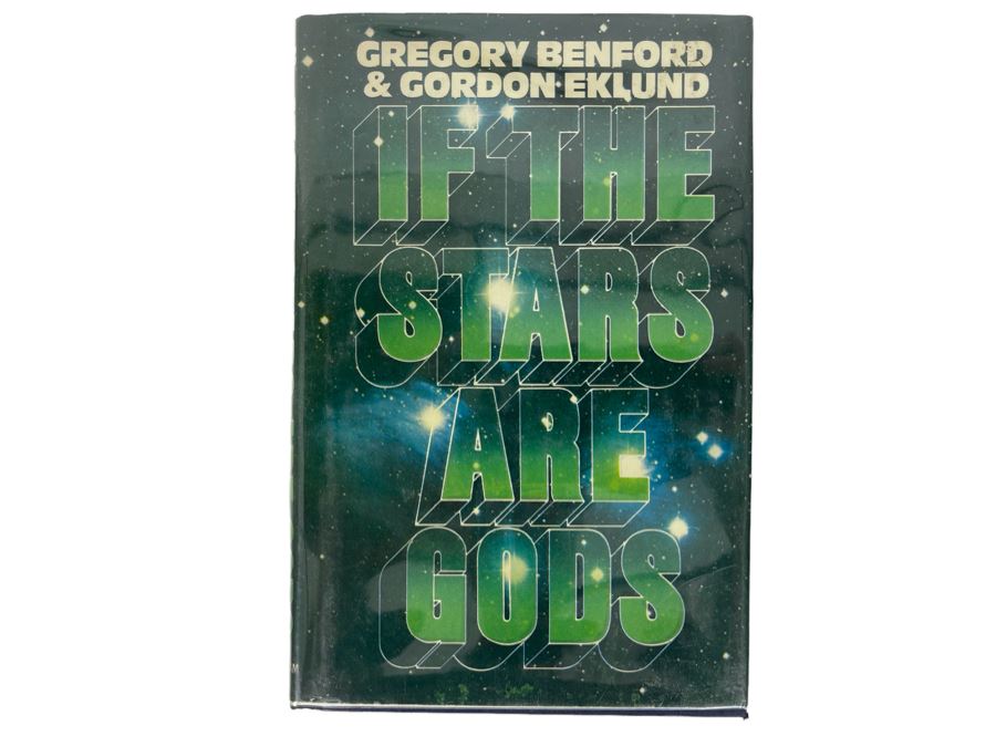 Signed First Edition Hardcover Book If The Stars Are Gods By Gregory Benford [Photo 2]