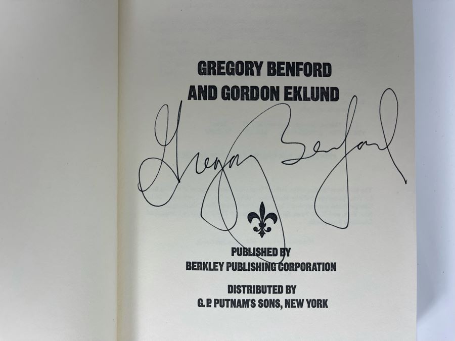 Signed First Edition Hardcover Book If The Stars Are Gods By Gregory Benford [Photo 6]