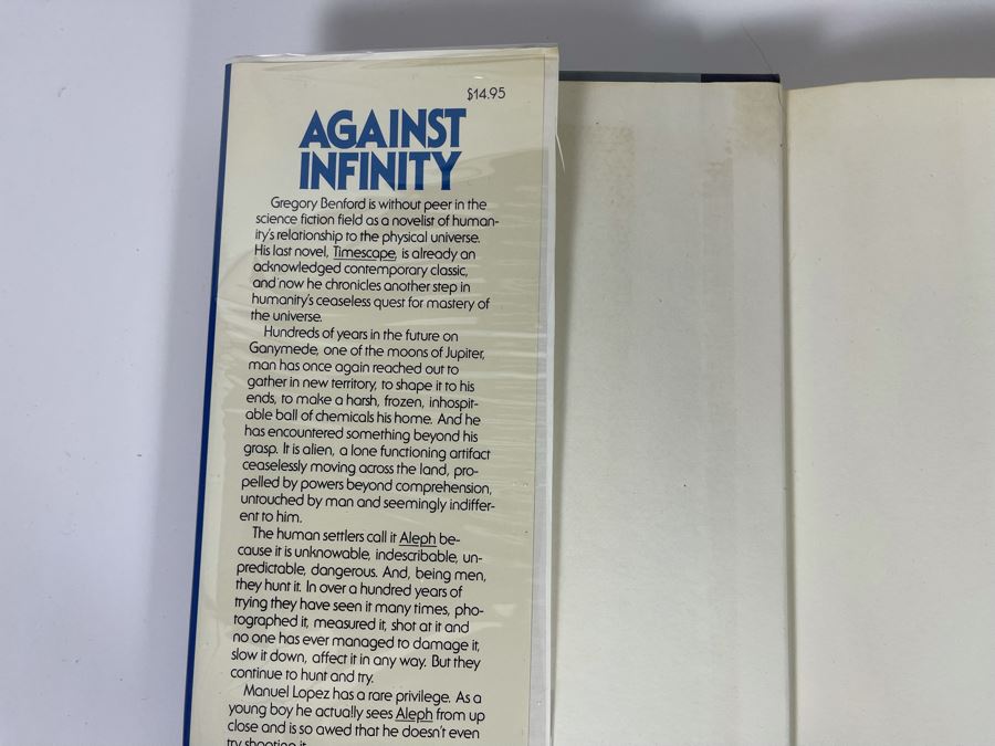 Signed First Edition Hardcover Book Against Infinity By Gregory Benford [Photo 4]
