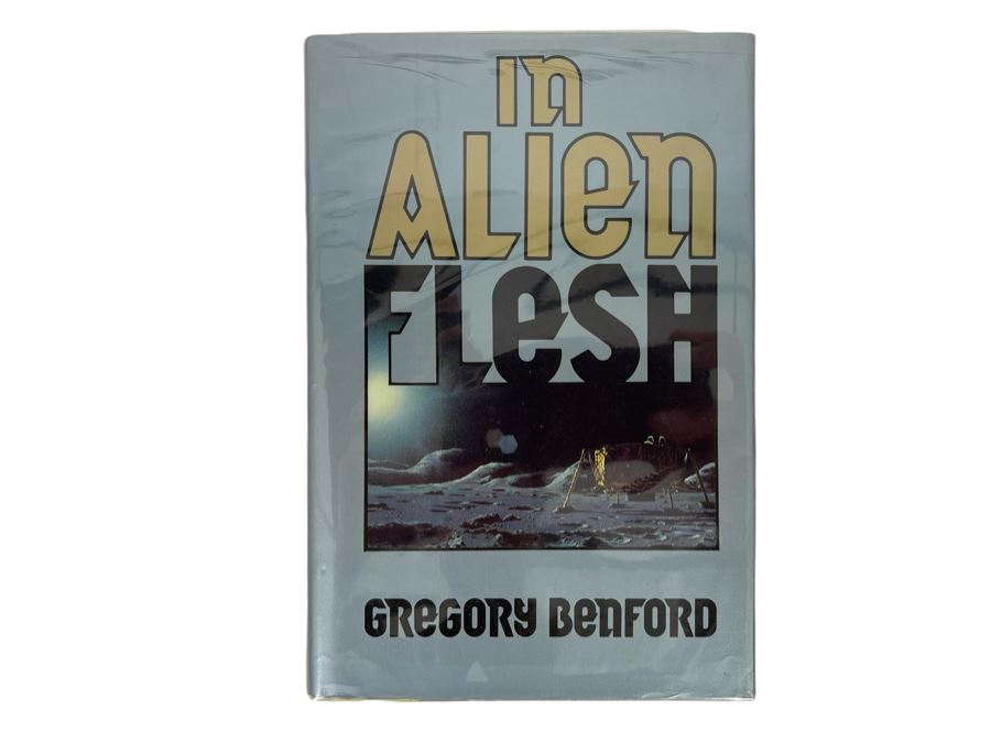 Signed First Edition Hardcover Book In Alien Flesh By Gregory Benford [Photo 2]