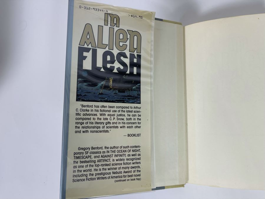 Signed First Edition Hardcover Book In Alien Flesh By Gregory Benford [Photo 4]