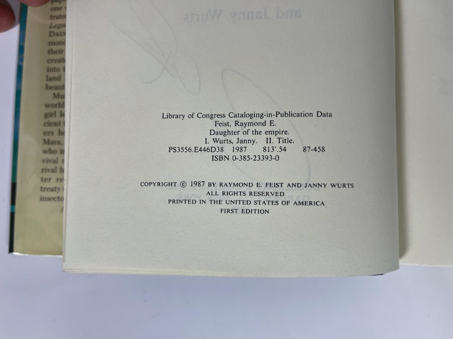 Signed First Edition Hardcover Book Daughter Of The Empire By Raymond E. Feist [Photo 6]