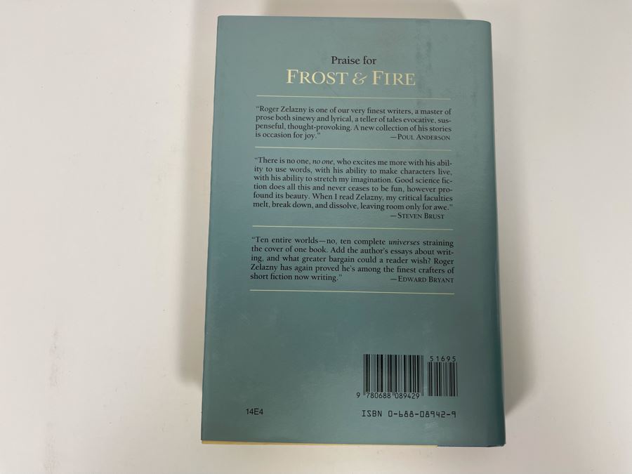 Signed First Edition Hardcover Book Frost And Fire By Roger Zelazny [Photo 7]