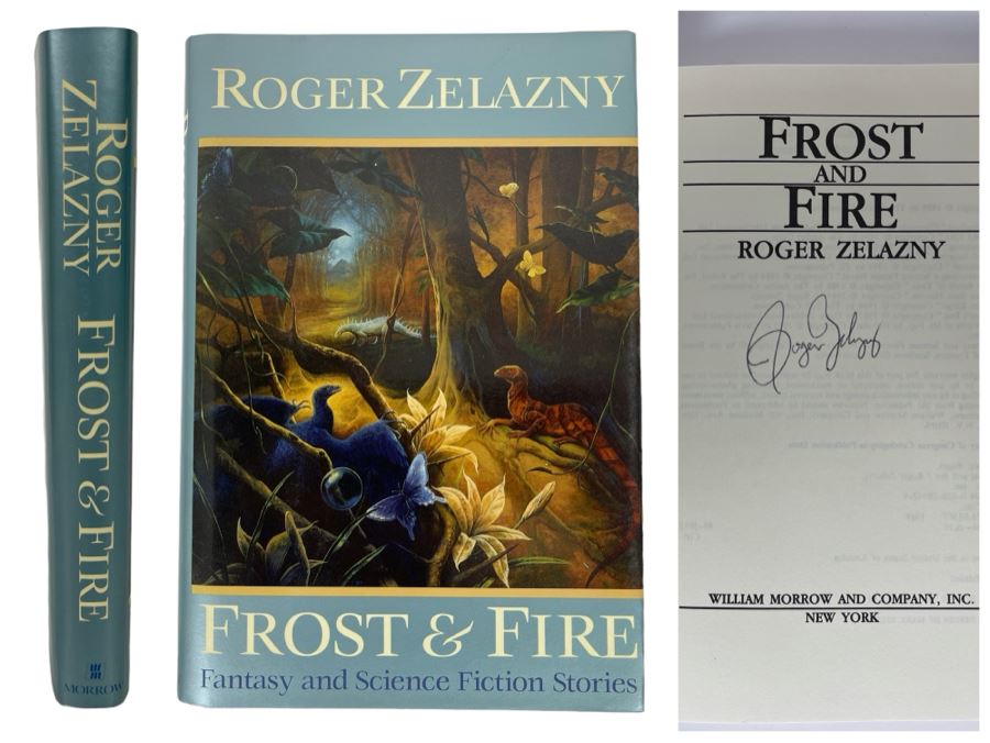Signed First Edition Hardcover Book Frost And Fire By Roger Zelazny [Photo 1]