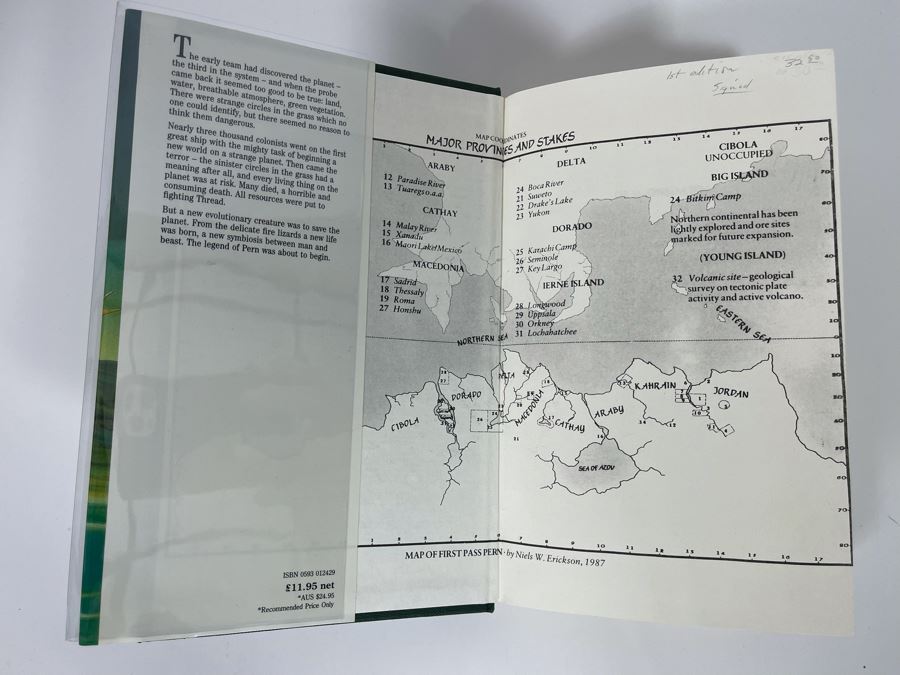 Signed First Edition Hardcover Book Dragonsdawn By Anne McCaffrey [Photo 4]