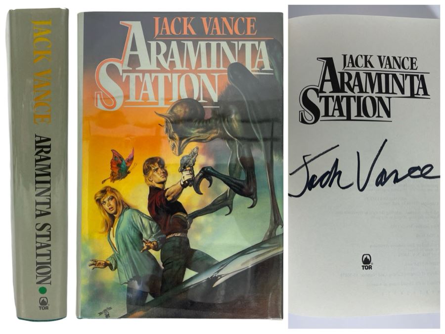 Signed First Printing Hardcover Book Araminta Station By Jack Vance [Photo 1]