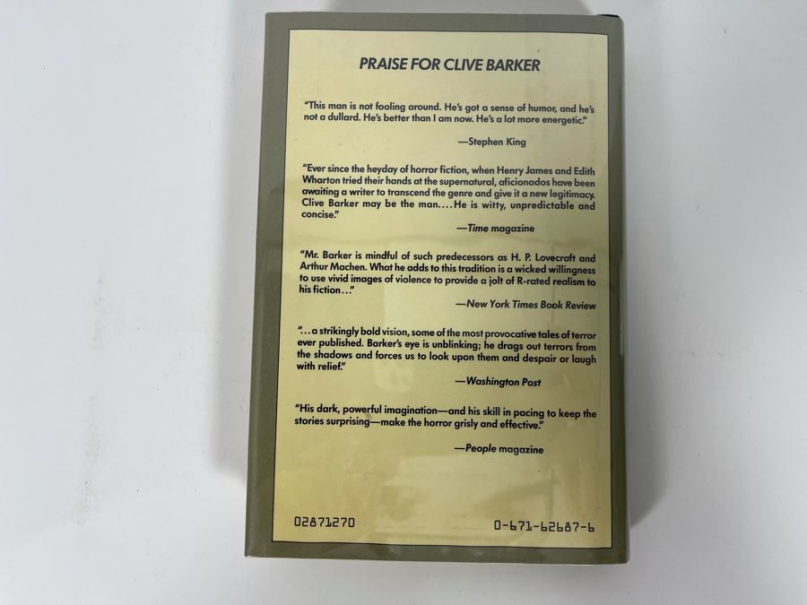 Signed First Edition Hardcover Book In The Flesh By Clive Barker [Photo 9]