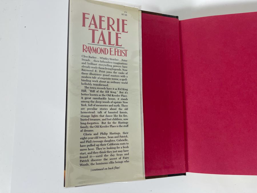 Signed First Edition Hardcover Book Faerie Tale By Raymond E. Feist [Photo 4]