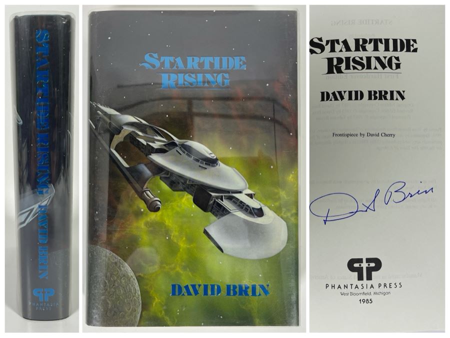 Signed First Edition Hardcover Book Startide Rising By David Brin [Photo 1]