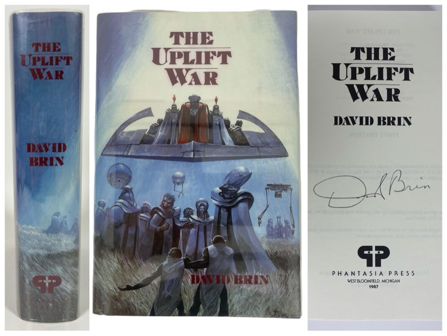 Signed First Edition Hardcover Book The Uplift War By David Brin [Photo 1]