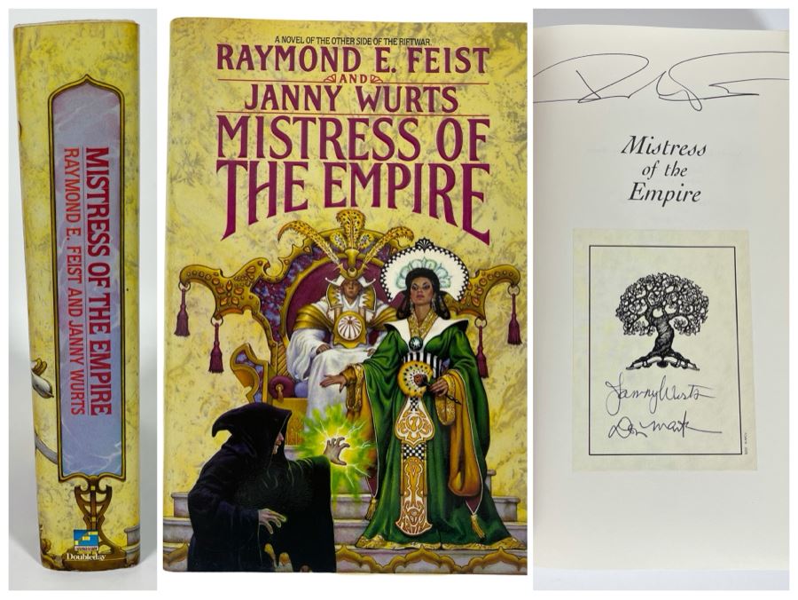 Signed First Edition Hardcover Book Mistress Of The Empire Signed By Raymond E. Feist And Janny Wurts [Photo 1]