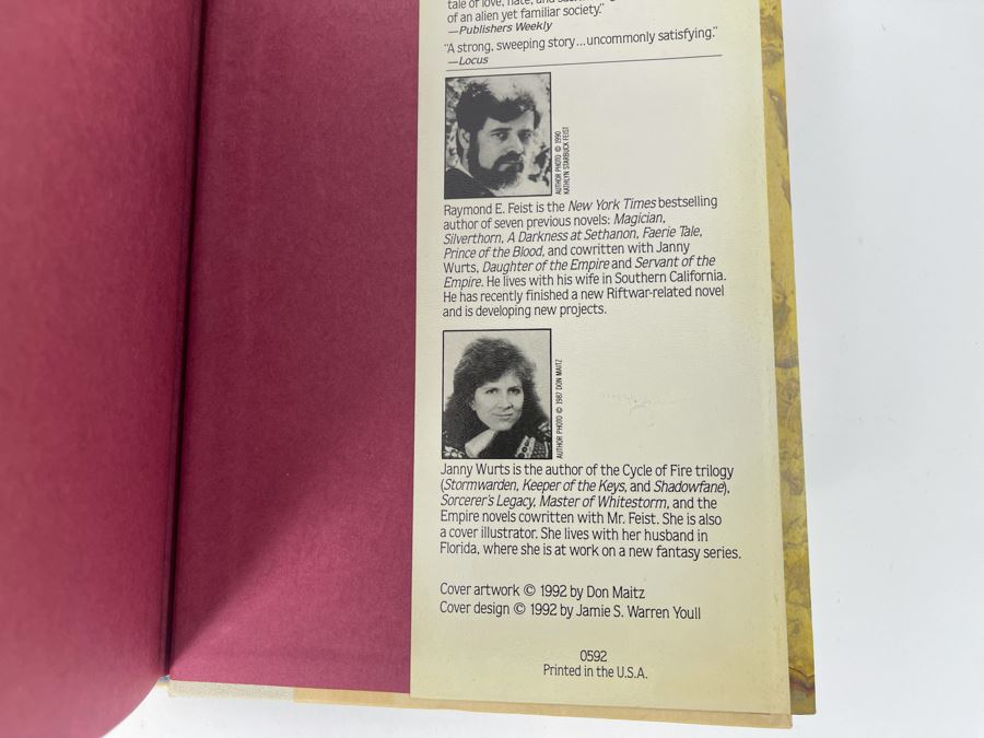 Signed First Edition Hardcover Book Mistress Of The Empire Signed By Raymond E. Feist And Janny Wurts [Photo 10]