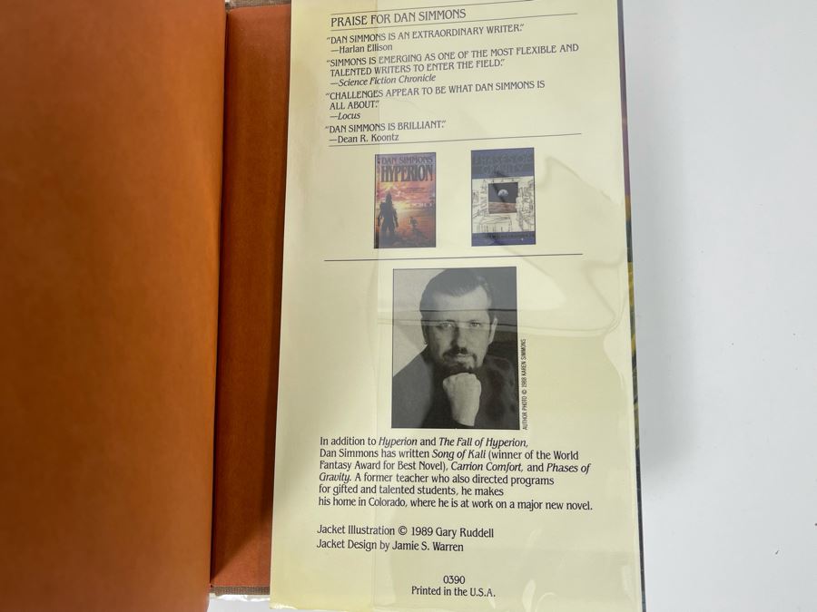 Signed First Edition Hardcover Book The Fall Of Hyperion By Dan Simmons [Photo 8]