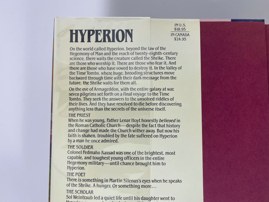 Signed First Edition Hardcover Book Hyperion By Dan Simmons [Photo 4]