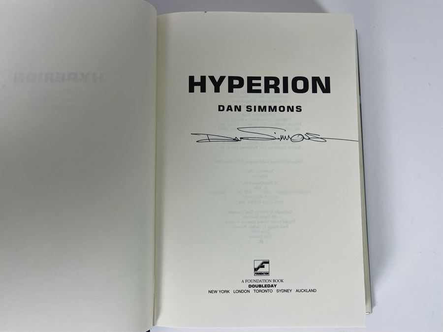 Signed First Edition Hardcover Book Hyperion By Dan Simmons [Photo 5]
