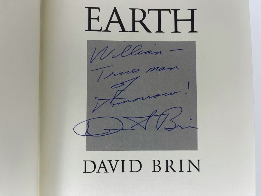 Signed First Edition Hardcover Book Earth By David Brin [Photo 6]