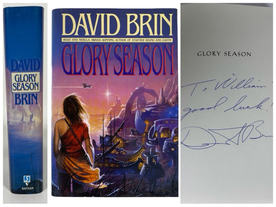 Signed First Edition Hardcover Book Glory Season By David Brin [Photo 1]
