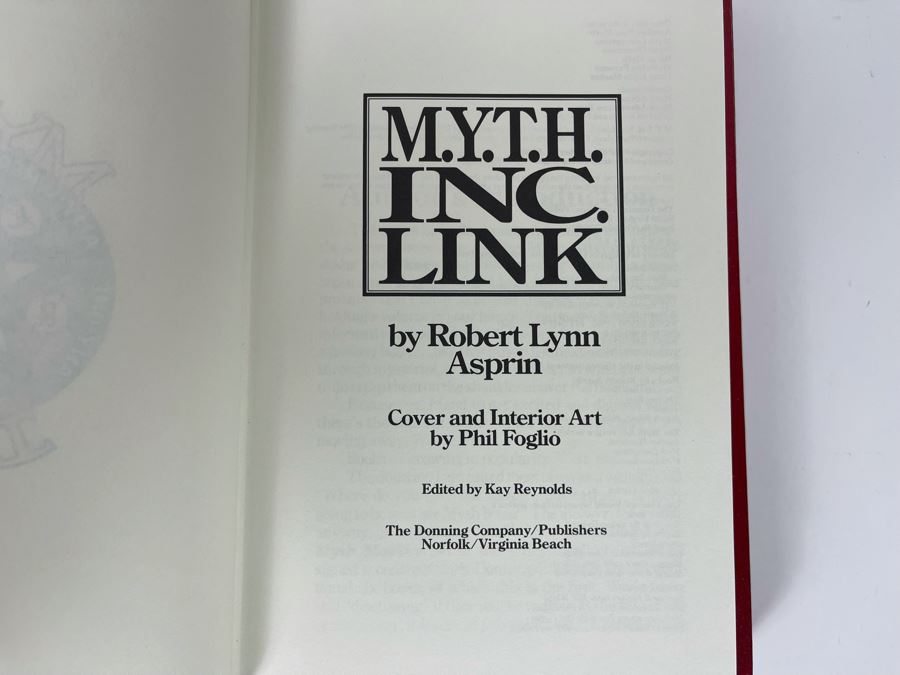 Signed First Edition Hardcover Book With Slipcover M.Y.T.H. Inc. Link Signed By Robert Asprin And Phil Foglio [Photo 7]