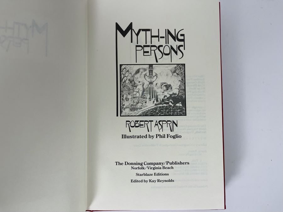 Signed First Edition Hardcover Book With Slipcover Myth-ing Persons Signed By Robert Asprin And Phil Foglio [Photo 6]