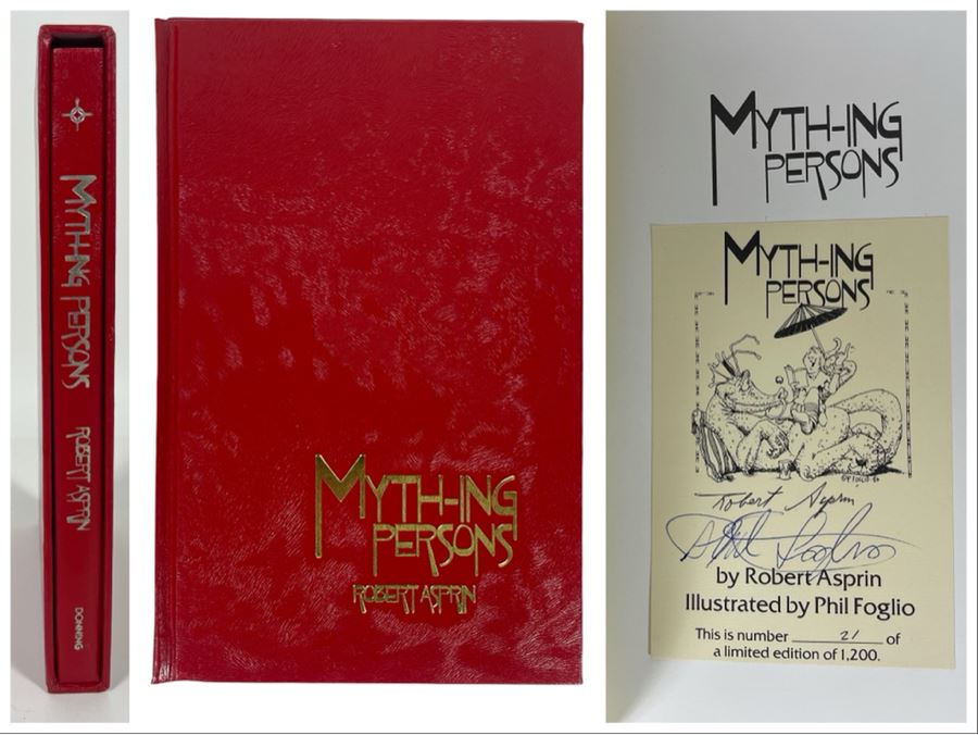 Signed First Edition Hardcover Book With Slipcover Myth-ing Persons Signed By Robert Asprin And Phil Foglio [Photo 1]