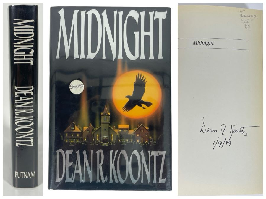 Signed First Edition Hardcover Book Midnight By Dean R. Koontz [Photo 1]