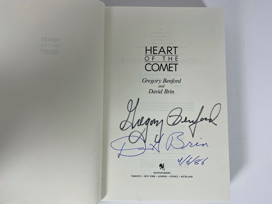 Signed First Edition Hardcover Book Heart Of The Comet Signed By
