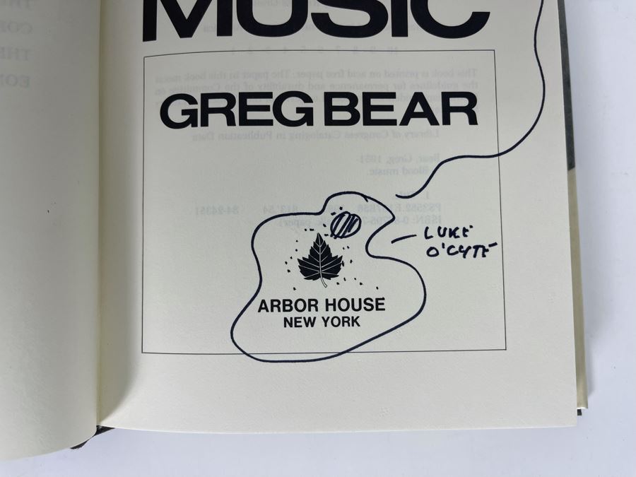 Signed First Edition Hardcover Book Blood Music By Greg Bear Signed And Illustrated By Greg Bear [Photo 8]