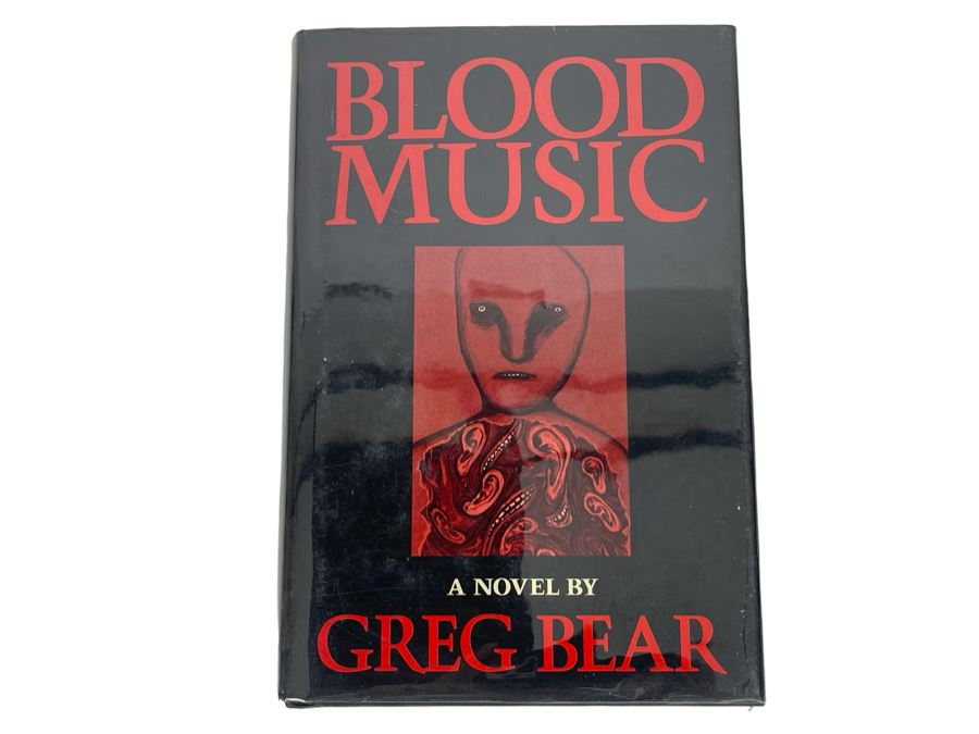 Signed First Edition Hardcover Book Blood Music By Greg Bear Signed And Illustrated By Greg Bear [Photo 2]