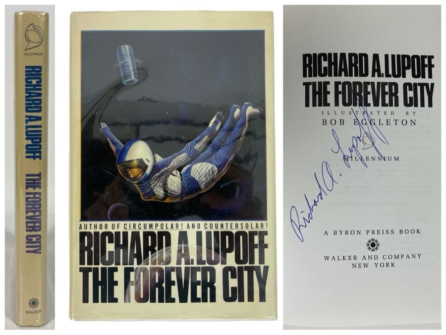 Signed First Edition Hardcover Book The Forever City By Richard A. Lupoff [Photo 1]