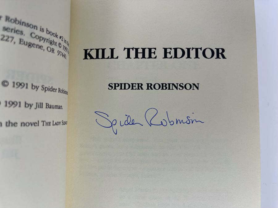 Signed Limited Edition Hardcover Book Kill The Editor By Spider Robinson [Photo 6]
