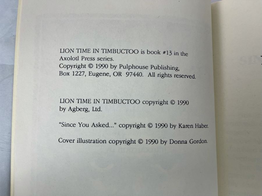 Signed First Edition Hardcover Book Lion Time In Timbuctoo By Robert Silverberg [Photo 11]