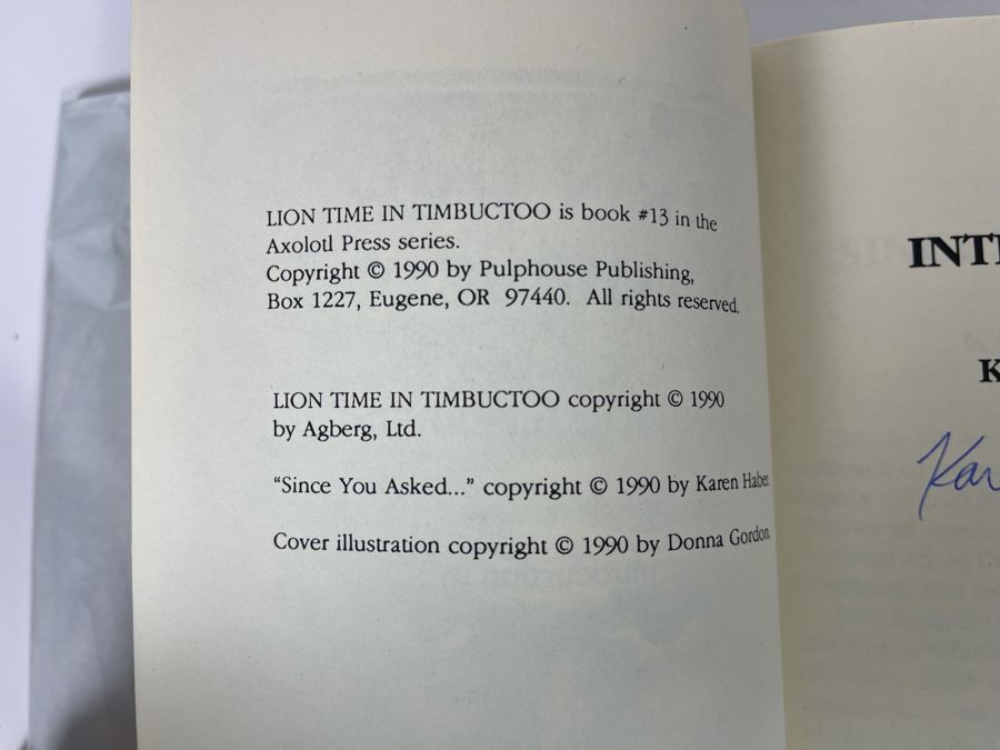 Signed First Edition Hardcover Book Lion Time In Timbuctoo By Robert Silverberg [Photo 8]