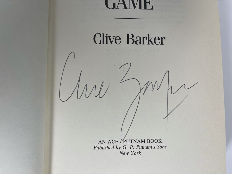 Signed First Edition Hardcover Book The Damnation Game By Clive Barker [Photo 6]