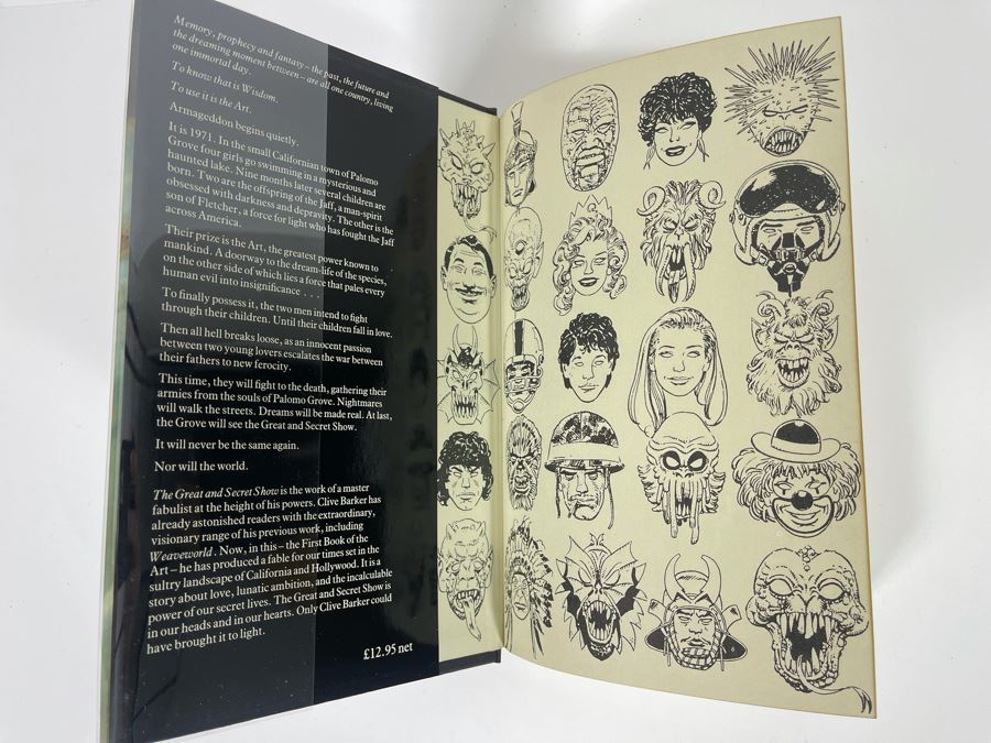 Signed First Edition Hardcover Book The Great And Secret Show By Clive Barker