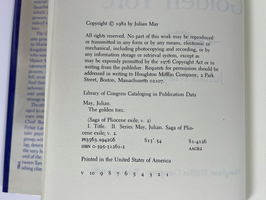 Signed Limited Edition Hardcover Book The Golden Torc By Julian May [Photo 7]