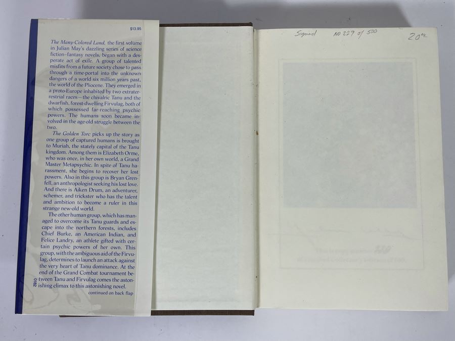 Signed Limited Edition Hardcover Book The Golden Torc By Julian May [Photo 4]