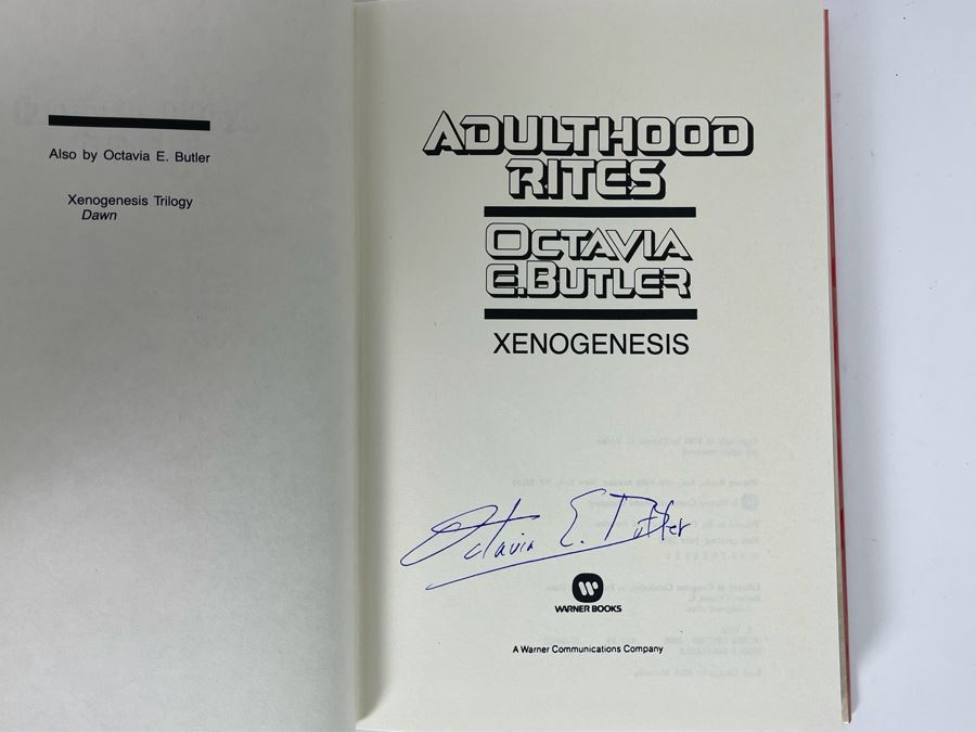 Signed First Printing Hardcover Book Adulthood Rites By Octavia E. Butler [Photo 5]