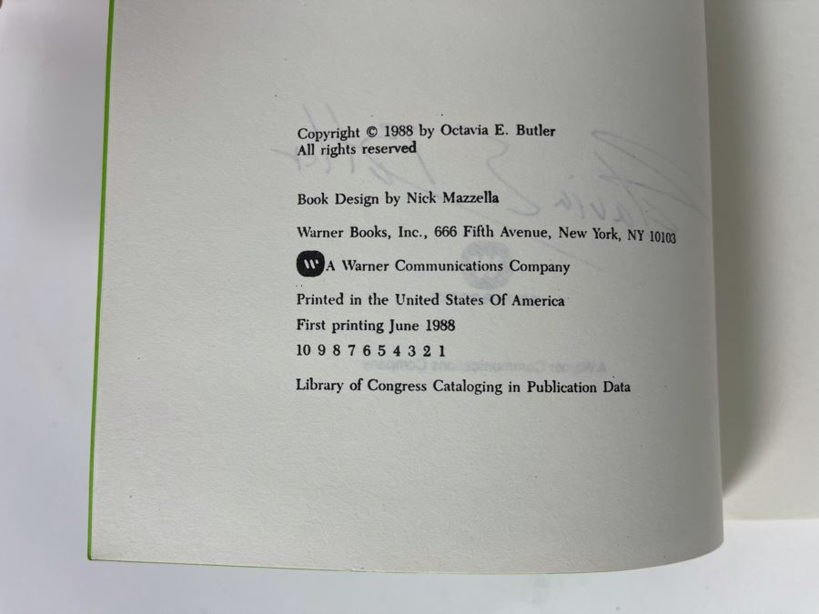 Signed First Printing Paperback Book Adulthood Rites - Uncorrected Page Proofs By Octavia E. Butler [Photo 7]