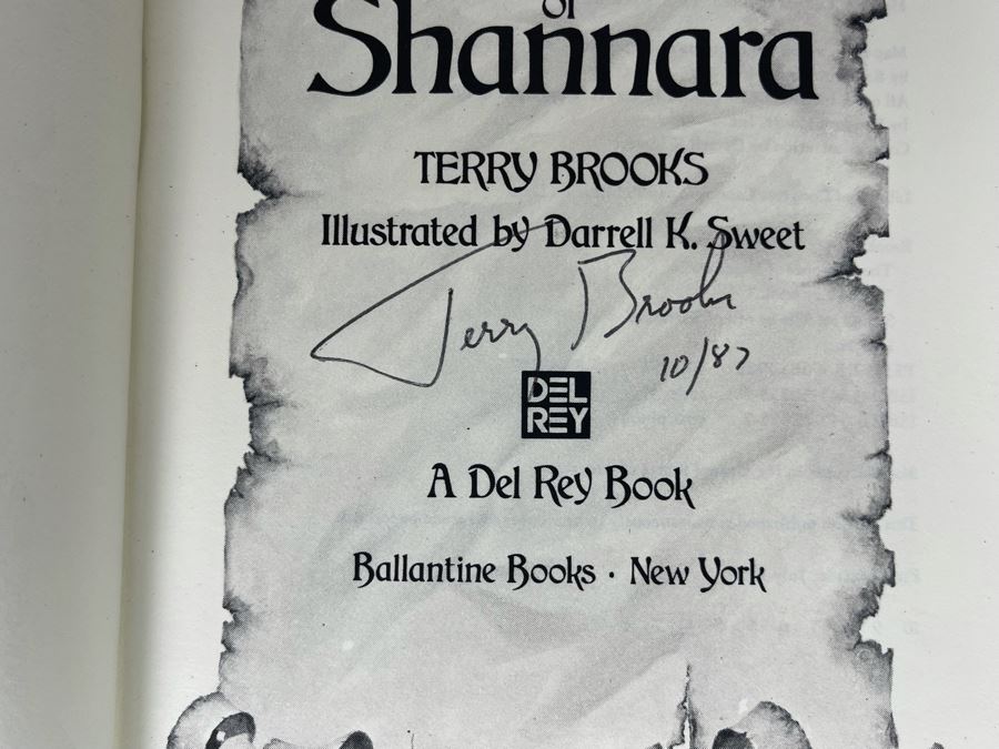 Signed First Edition Hardcover Book The Elfstones Of Shannara By Terry Brooks [Photo 6]