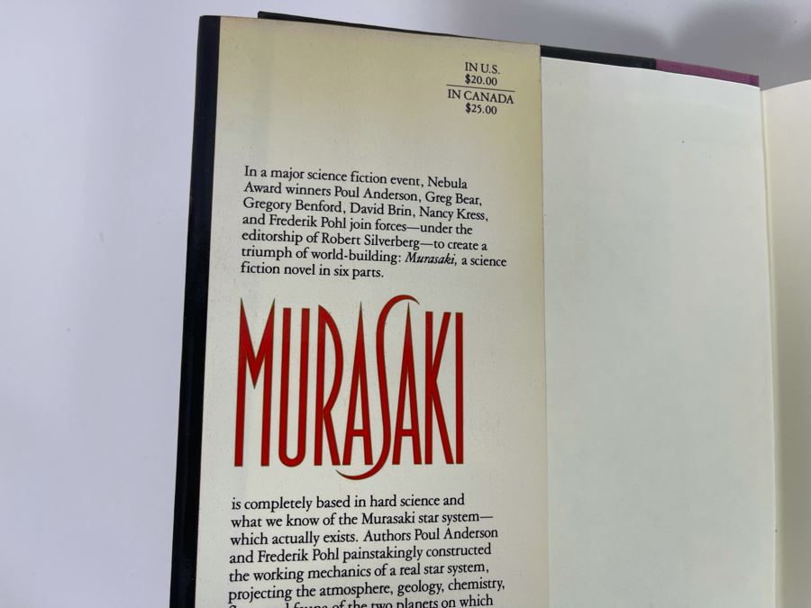 Signed First Edition Hardcover Book Murasaki By Multiple Authors Signed By David Brin And Gregory Benford [Photo 4]