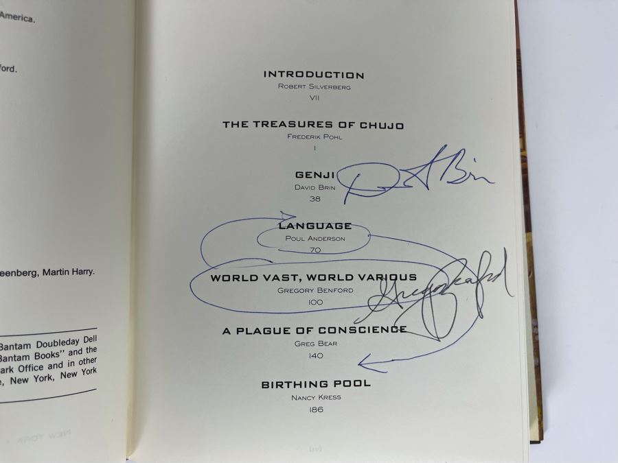 Signed First Edition Hardcover Book Murasaki By Multiple Authors Signed By David Brin And Gregory Benford [Photo 6]