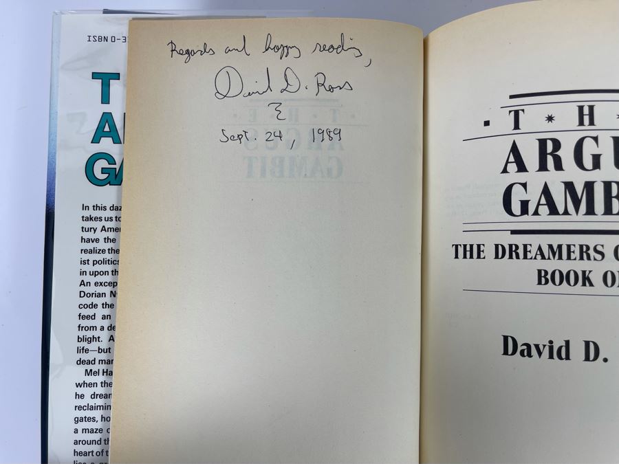 Signed First Edition Hardcover Book The Argus Gambit By David D. Ross [Photo 6]