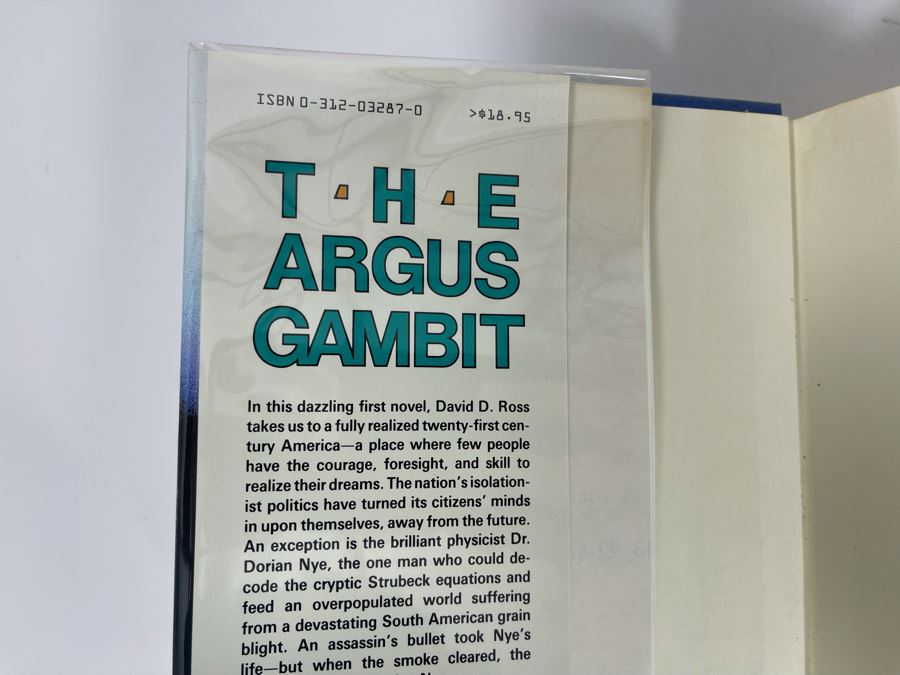 Signed First Edition Hardcover Book The Argus Gambit By David D. Ross [Photo 4]