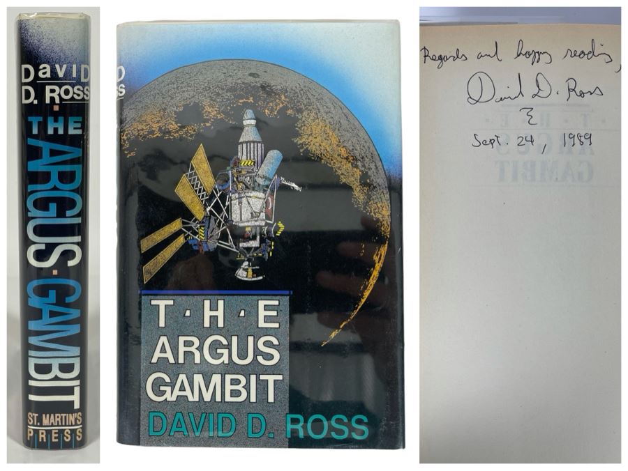 Signed First Edition Hardcover Book The Argus Gambit By David D. Ross [Photo 1]