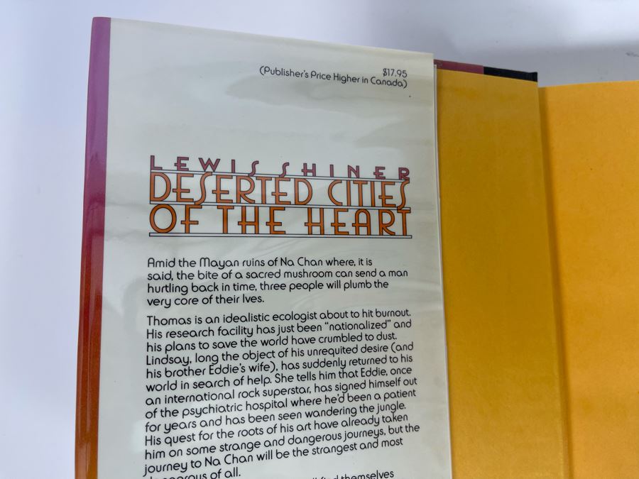 Signed First Edition Hardcover Book Deserted Cities Of The Heart By Lewis Shiner [Photo 4]