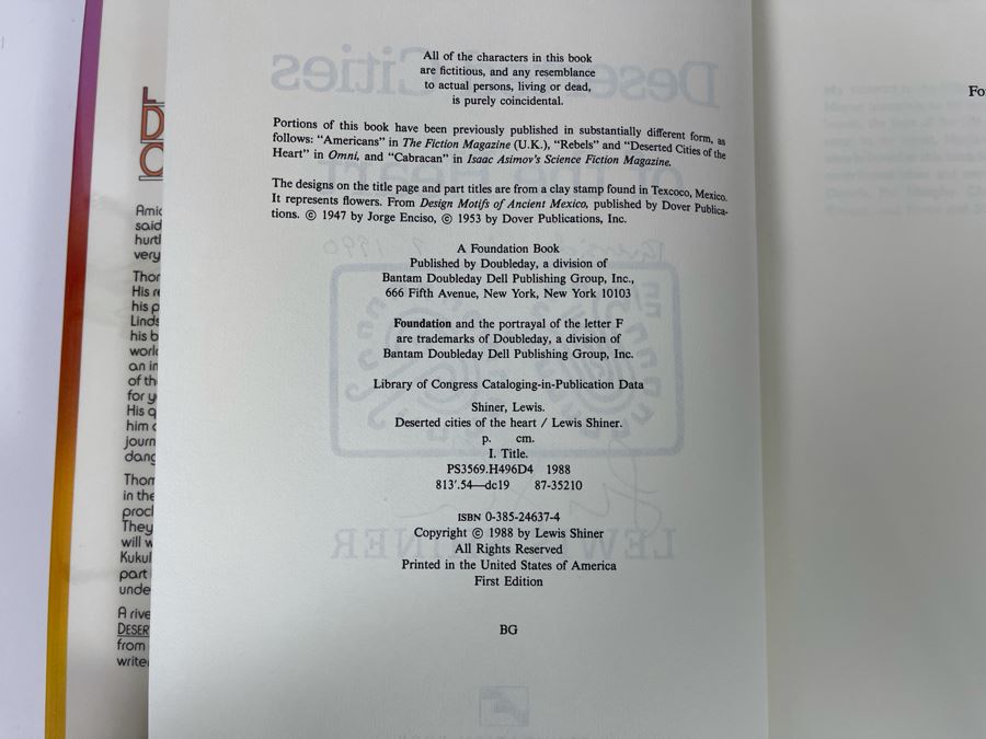 Signed First Edition Hardcover Book Deserted Cities Of The Heart By Lewis Shiner [Photo 7]