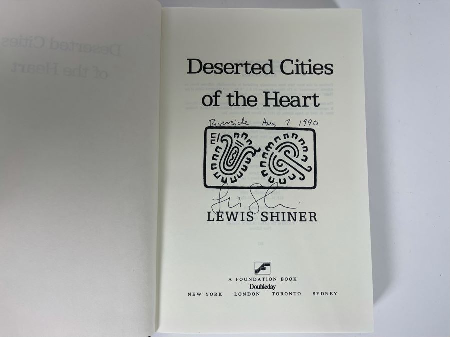 Signed First Edition Hardcover Book Deserted Cities Of The Heart By Lewis Shiner [Photo 5]