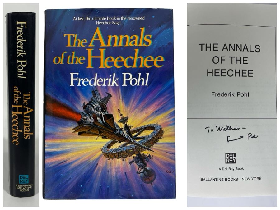 Signed First Edition Hardcover Book The Annals Of The Heechee By Frederik Pohl