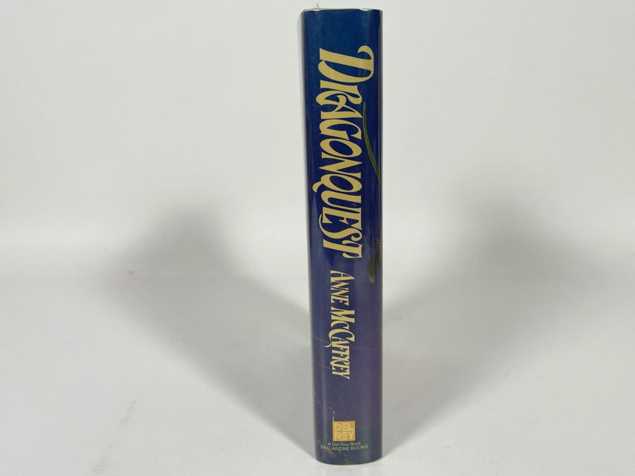 Signed First Edition Hardcover Book Dragonquest By Anne McCaffrey (Signed By Anne McCaffrey On Loose Bookplate) [Photo 3]