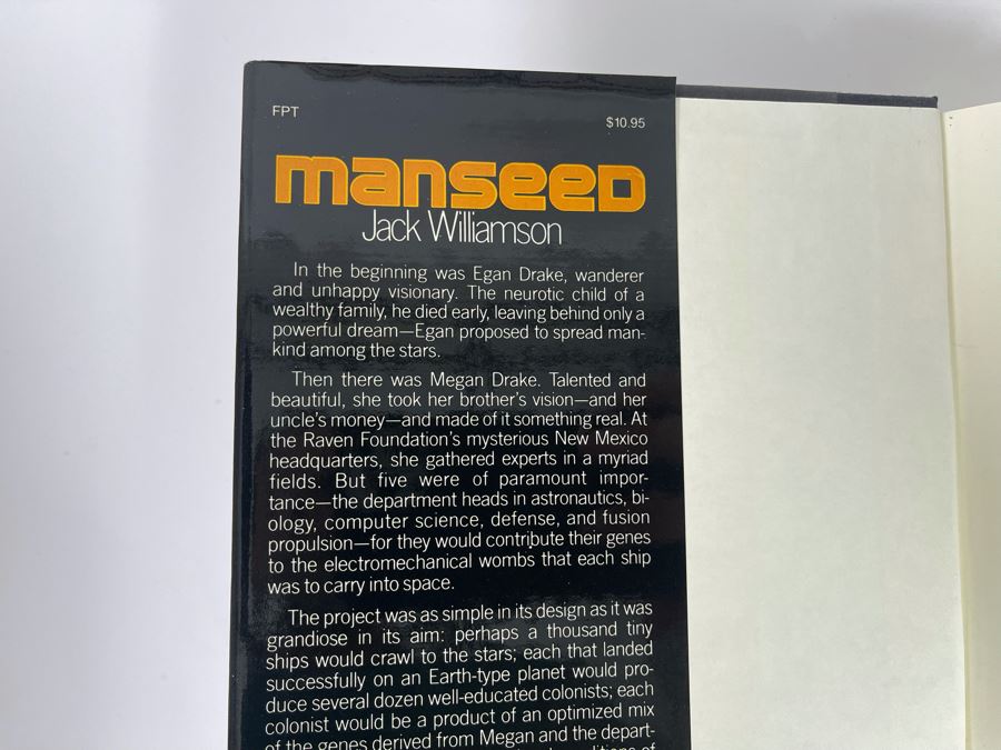 Signed First Edition Hardcover Book Manseed By Jack Williamson [Photo 4]